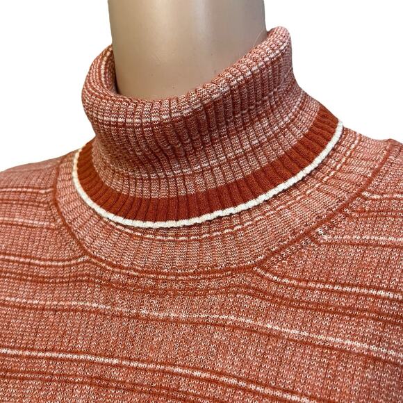 Rouje Paris Iris Alpaca Blend Striped Sweater 42 EU/10 US Turtleneck Pullover - Picture 2 of 9